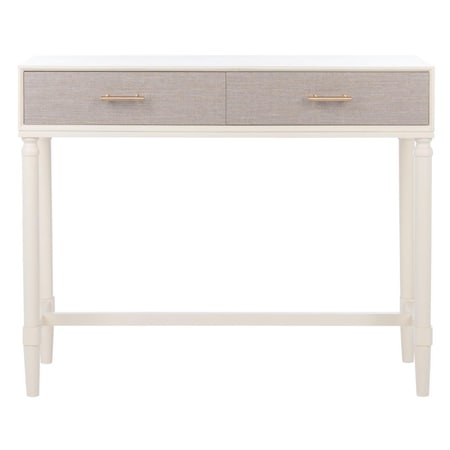 Safavieh Estella 2 Drawer Console Table, Distrssed White CNS5731A